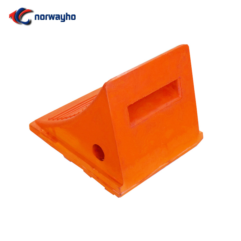 NWH-WCK06 Orange Safety warning Wheel Chock Polyurethane for Trucks